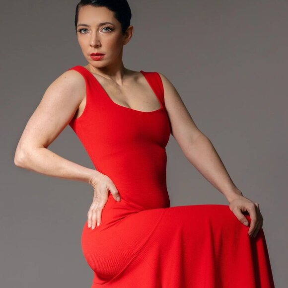 Tango dress "Carmen" in Red Glitter - Picture 2 of 3